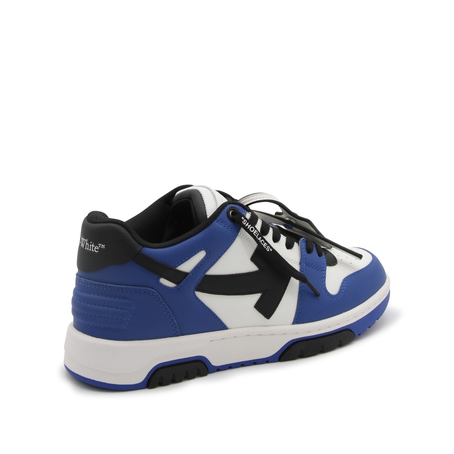 BLUE, BLACK AND WHITE LEATHER OUT OF OFFICE SNEAKERS - 3