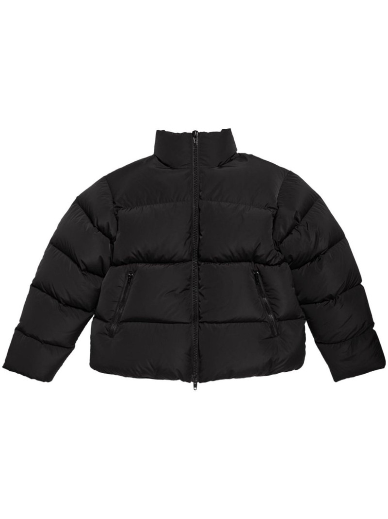 logo-print puffer jacket - 1