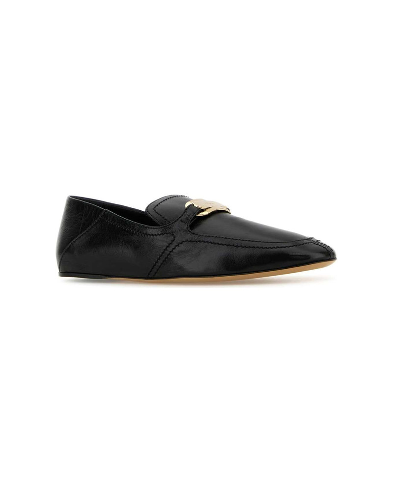 FERRAGAMO Black Leather Elaine Loafers outlook