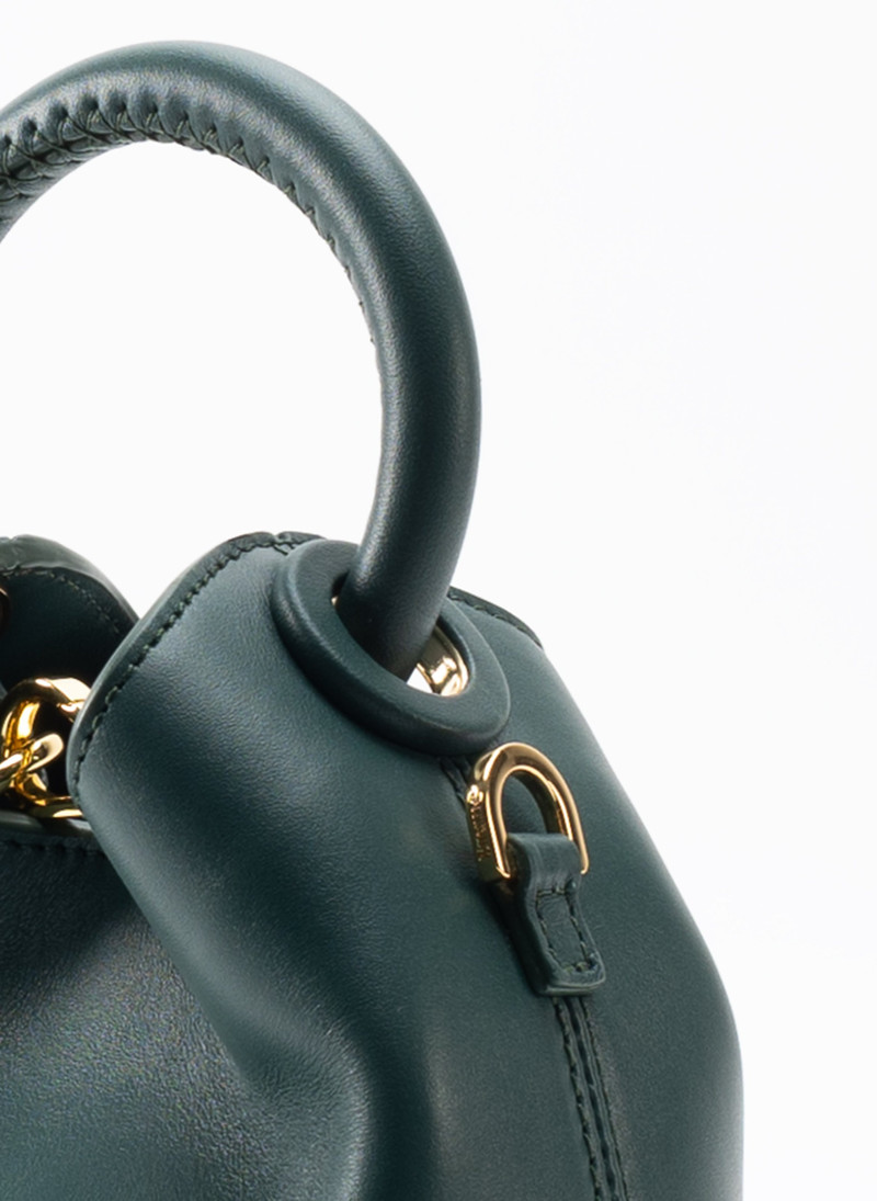 Madeleine Leather Forest Green 4