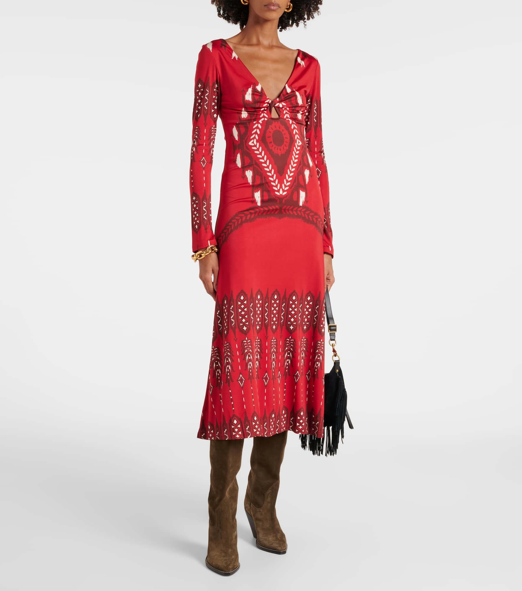 Printed jersey maxi dress - 2