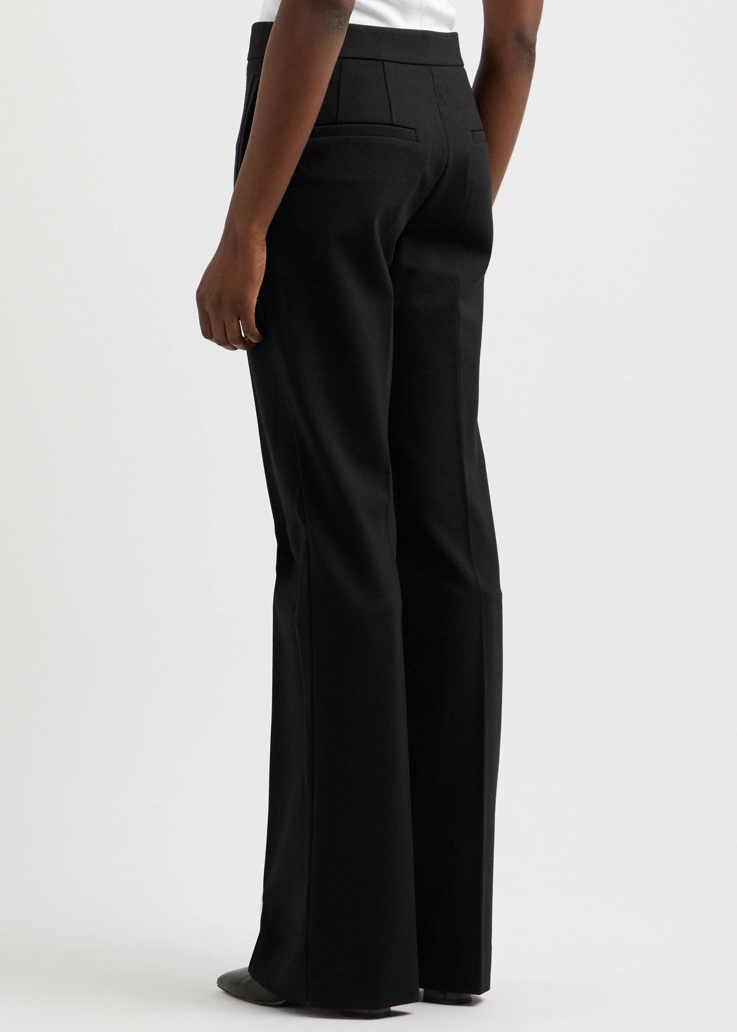 Flared-leg stretch-jersey trousers - 3