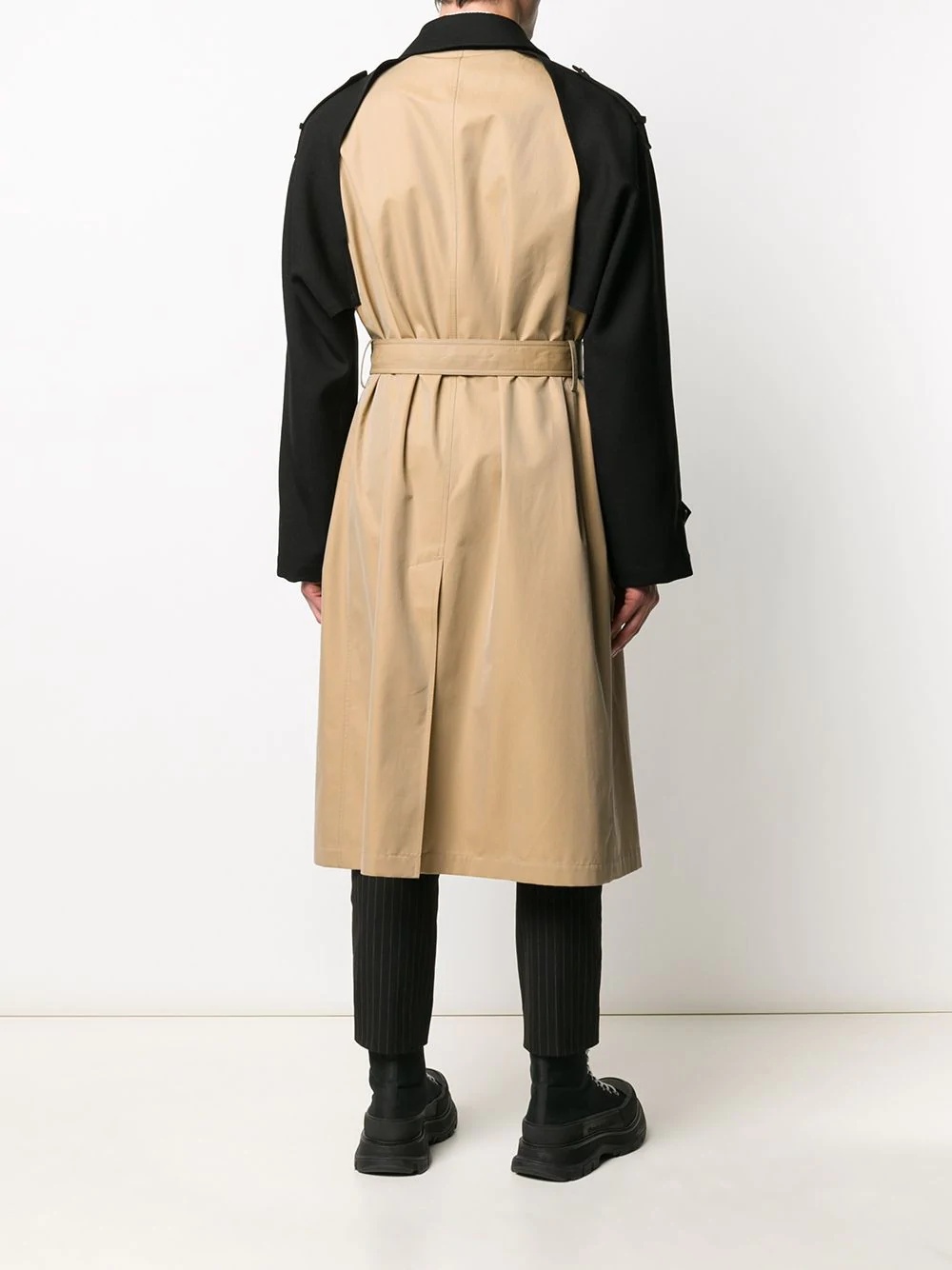 two-toned trench coat - 4