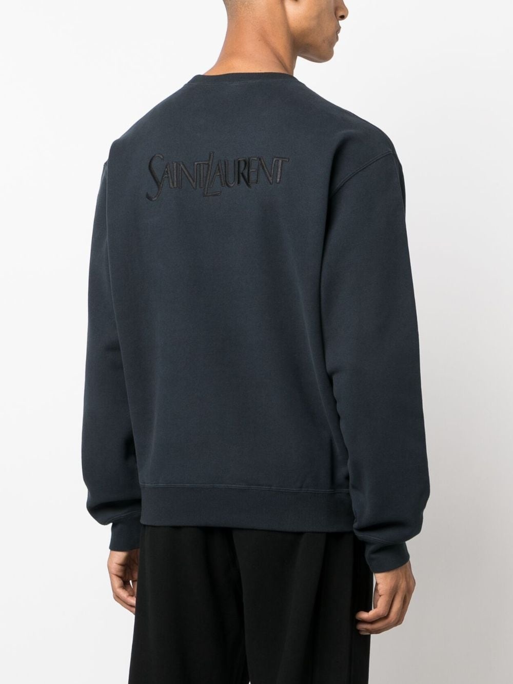 logo-embroidered jersey-fleece sweatshirt - 4
