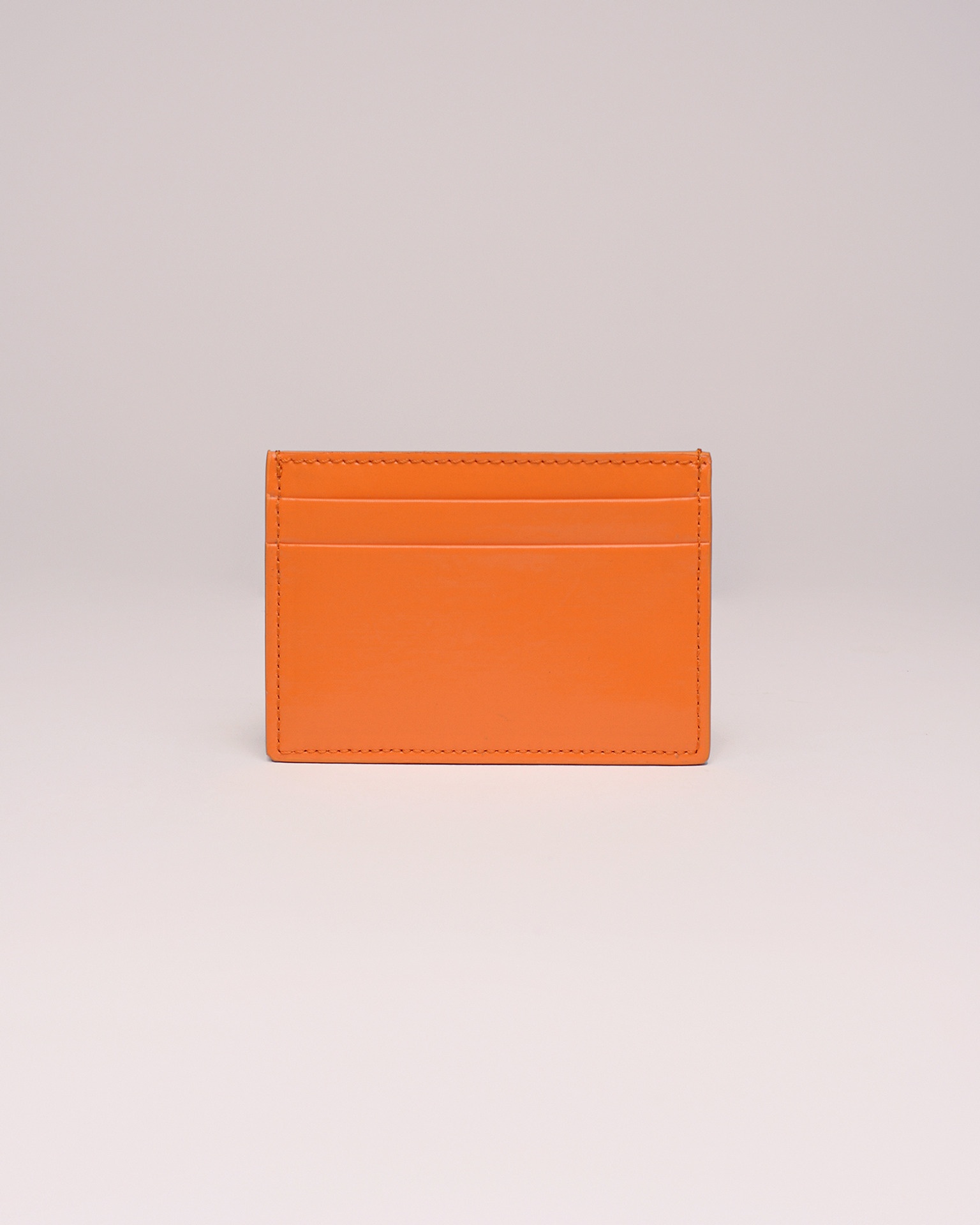 GILBERT - Patent Vegan leather card holder - Orange - 2