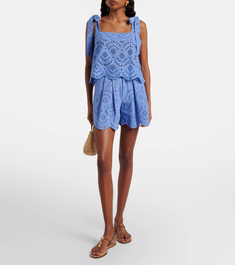 Poupette St Barth Noa broderie anglaise cotton top outlook