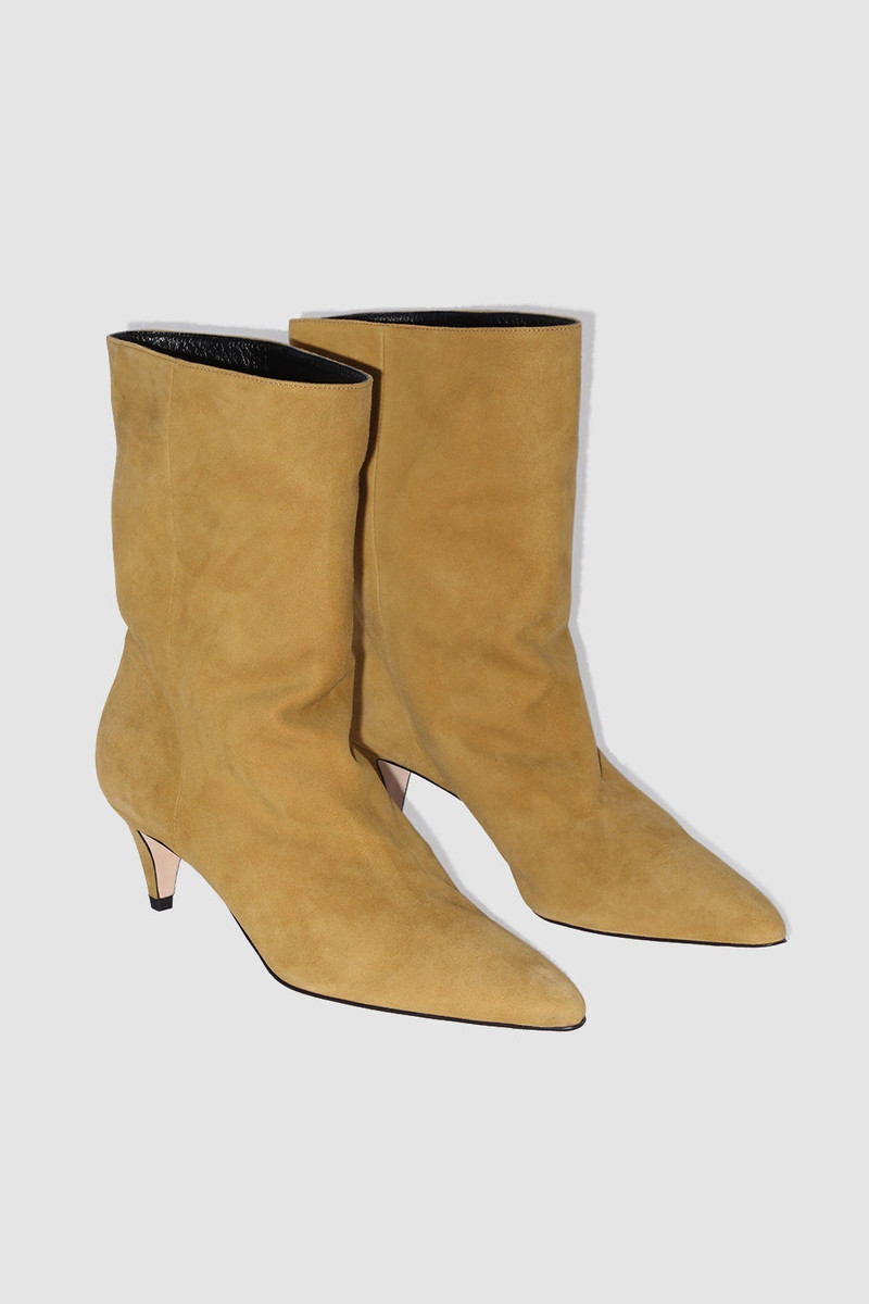 BY FAR LYSANDER CUMIN KID SUEDE LEATHER ANKLE BOOT outlook