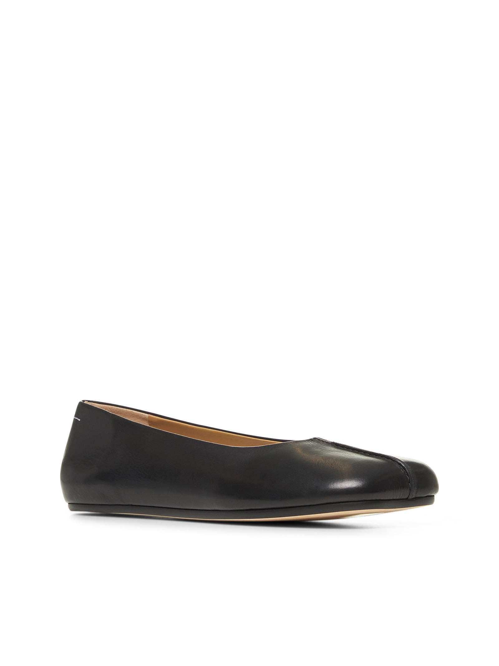 Black leather Stitch-out ballet flats - 2
