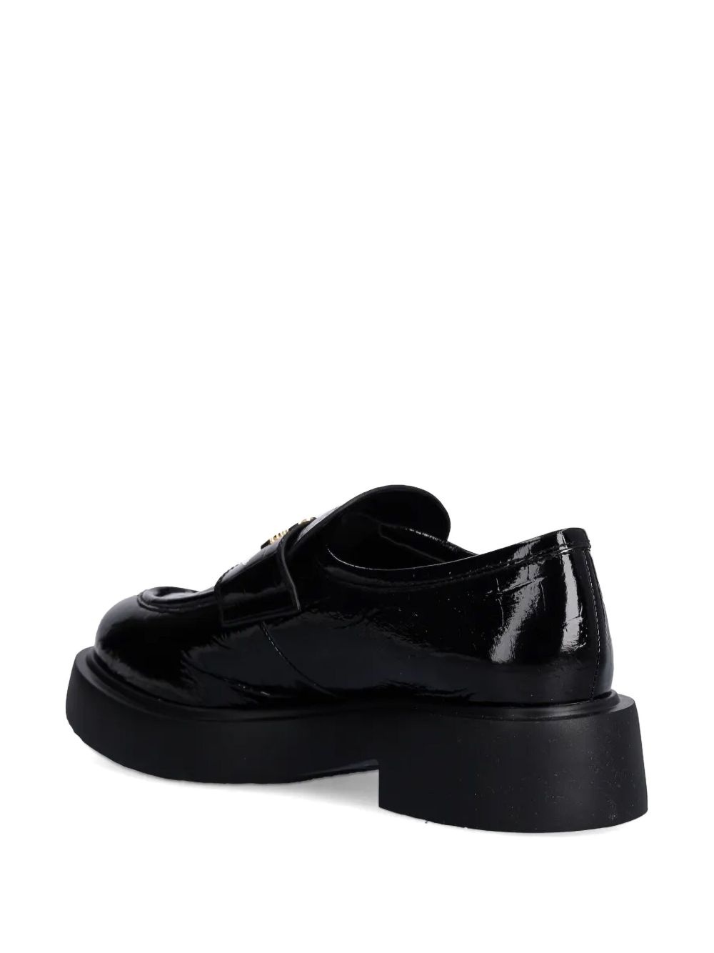 logo-lettering loafers - 3