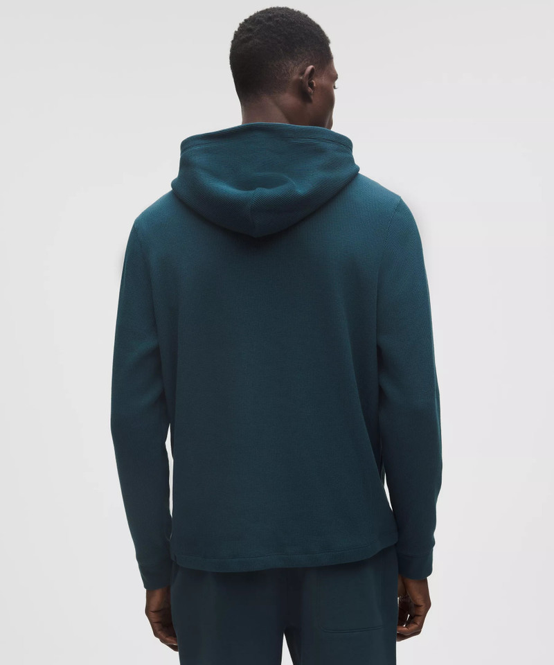 Cotton-Blend Waffle Knit Hoodie 3