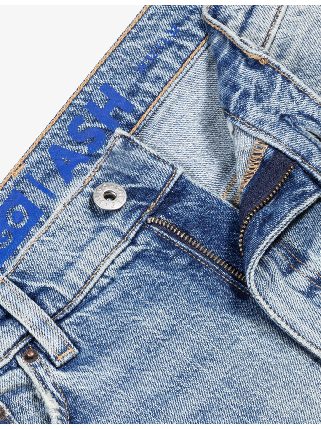 Regular-Fit Straight-Leg Distressed Denim Jeans - 5