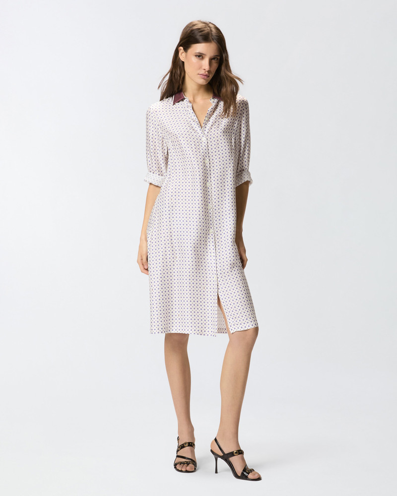 MIDI SHIRT DRESS WITH TIE PRINT 4