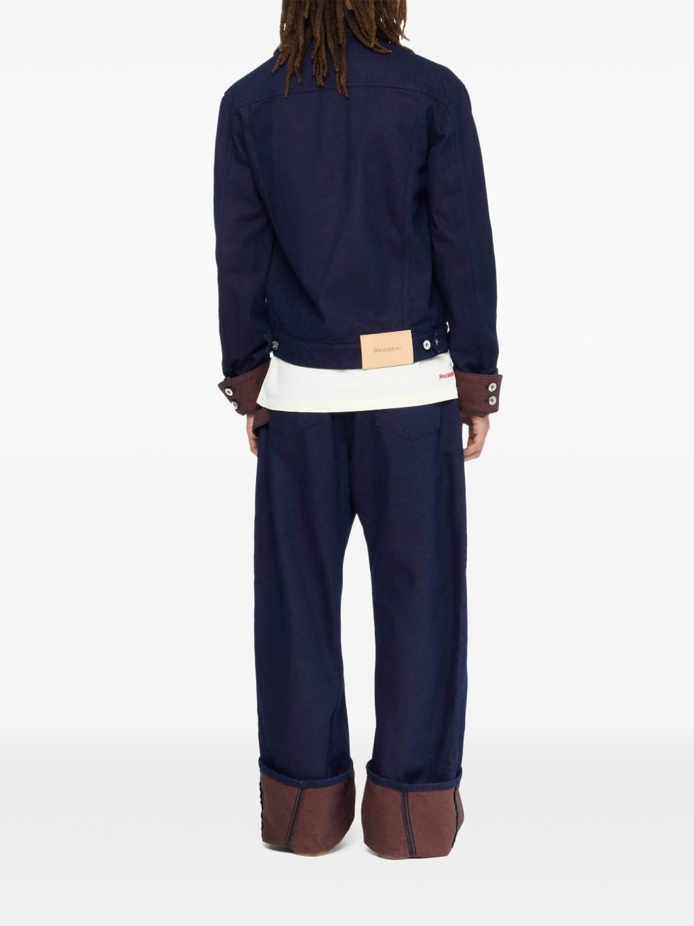button-fastening denim jacket - 3