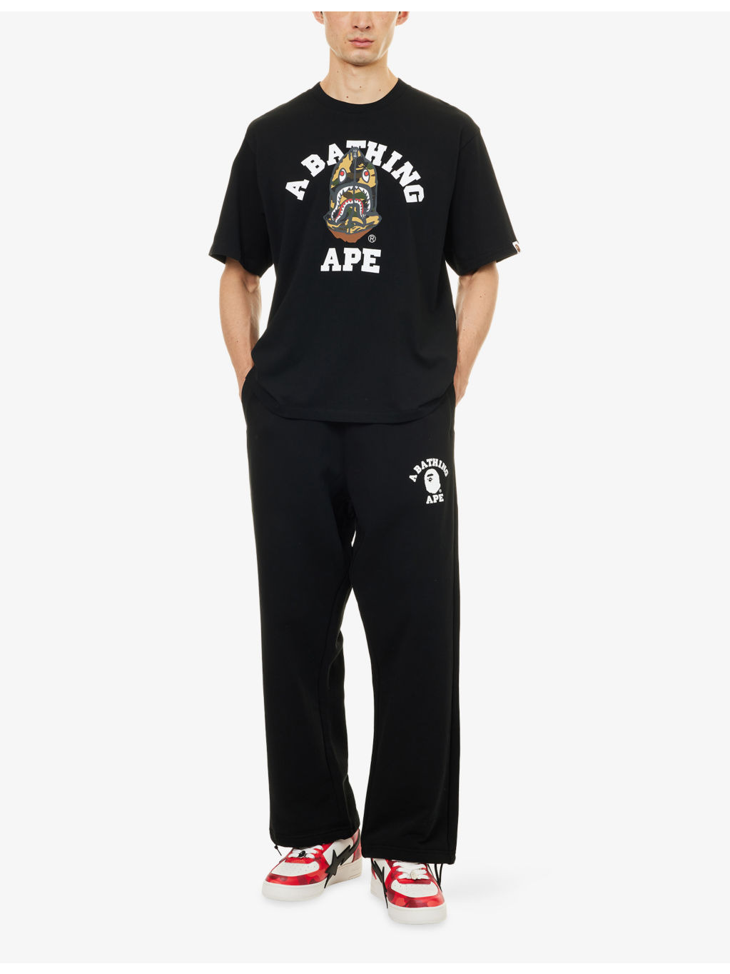 Bape College Cotton Jogging Bottoms - 2