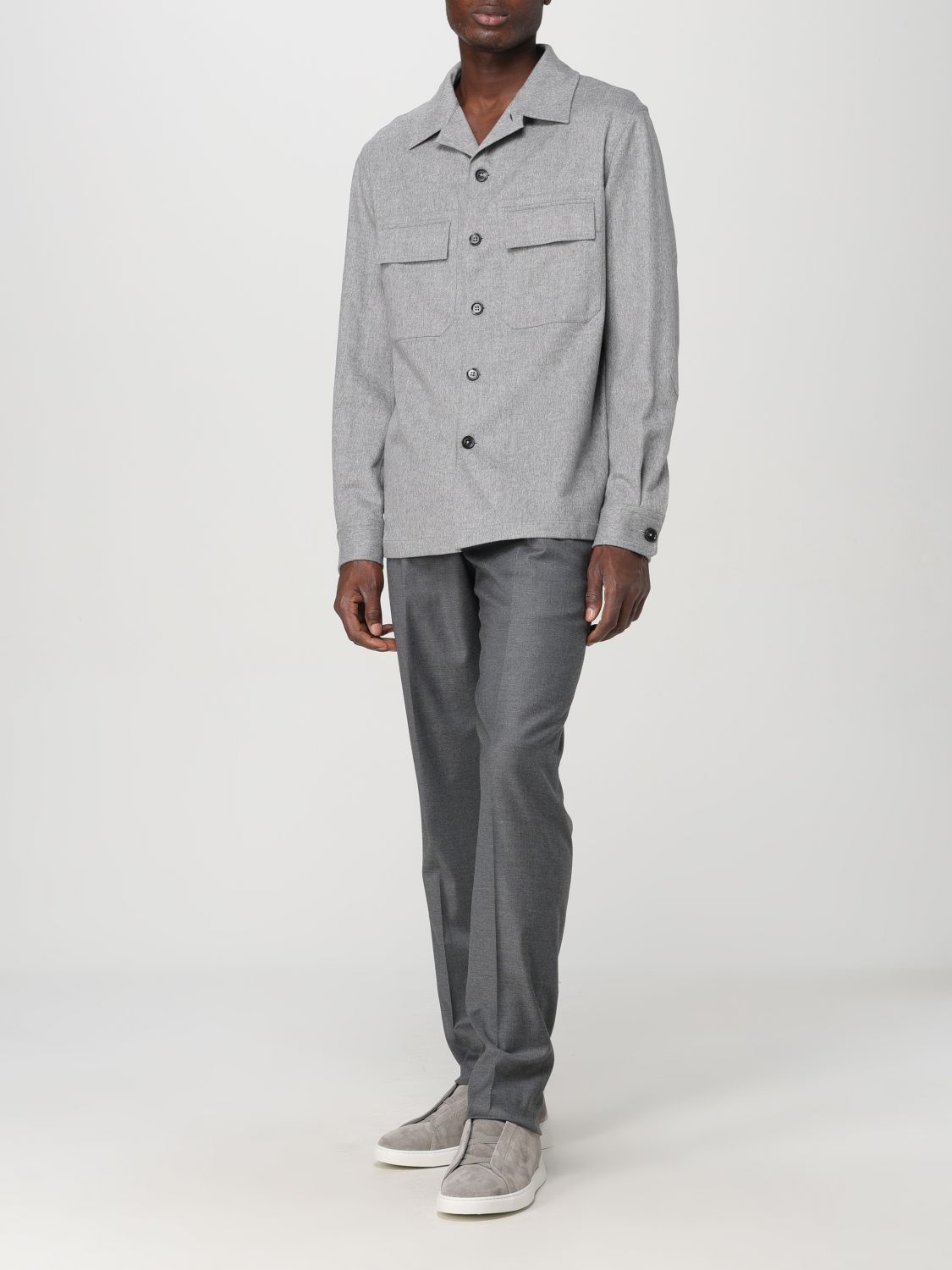 Zegna Shirt Men Grey Men - 2