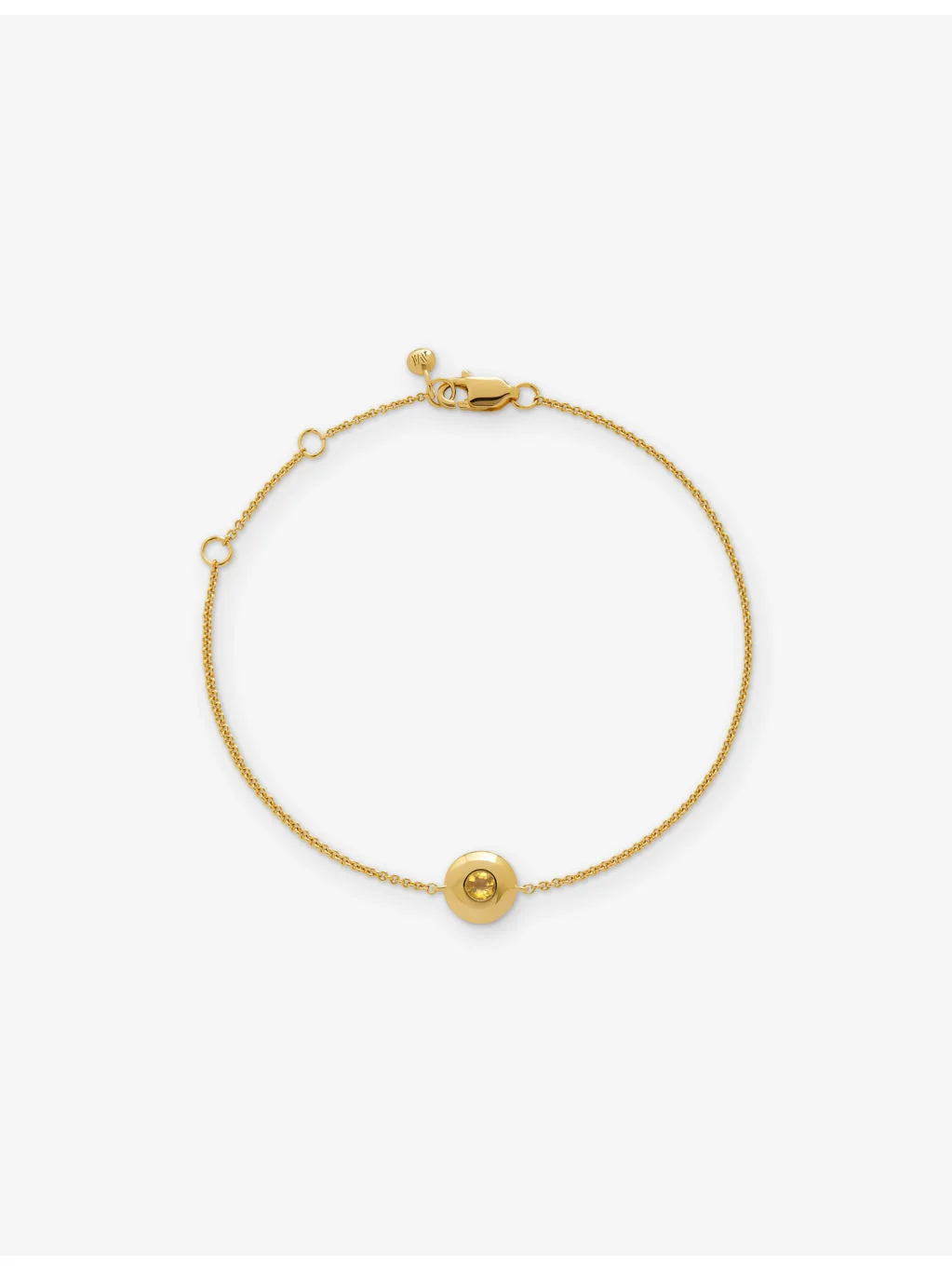 November Birthstone 18ct Gold Vermeil-Plated Sterling Silver and Citrine Bracelet - 1