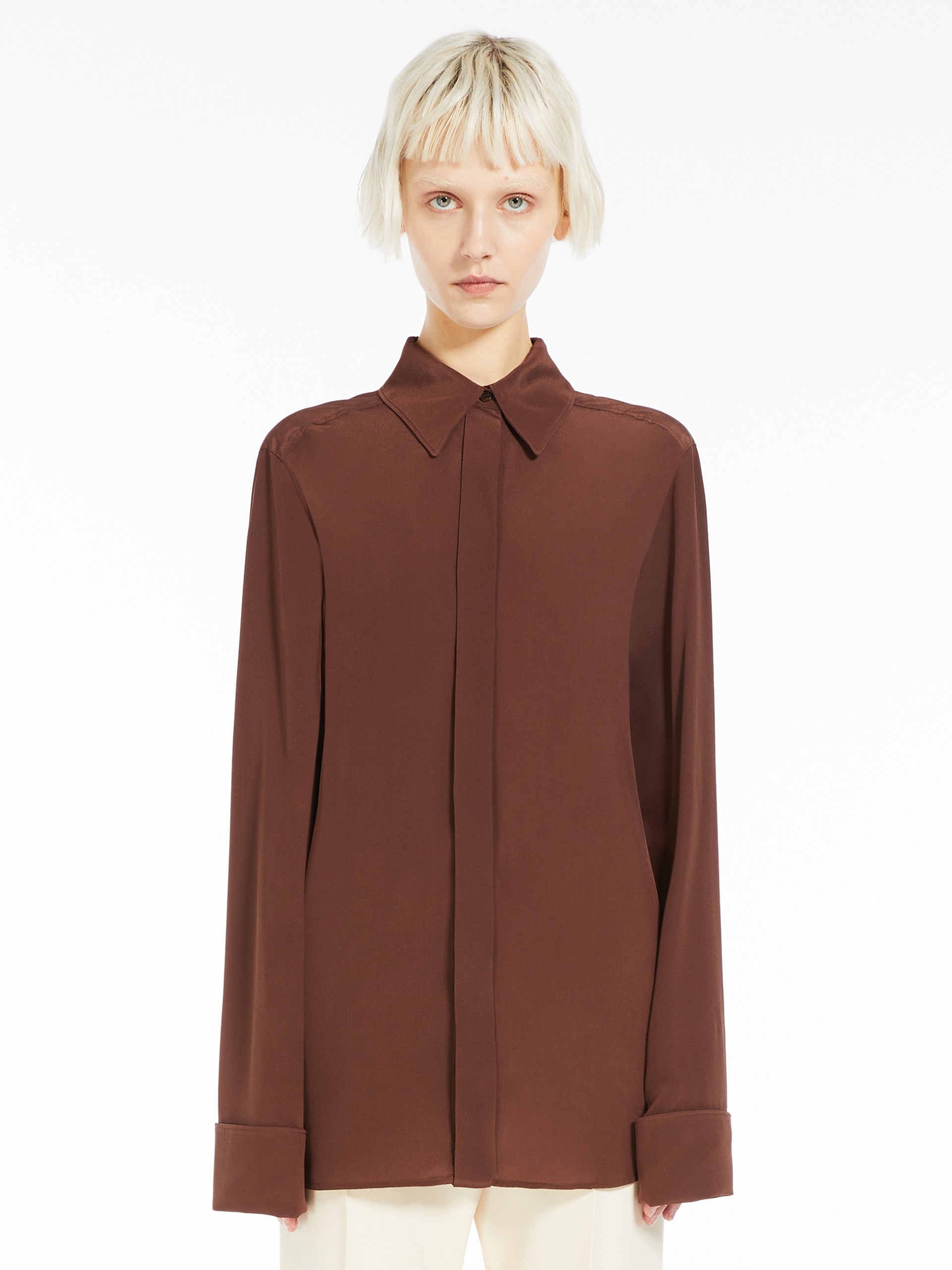 LELIA Slim-fit pure silk shirt - 3