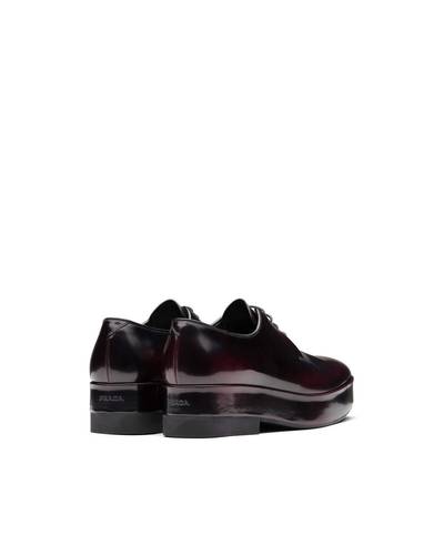 Prada Brushed leather laced derby shoes outlook