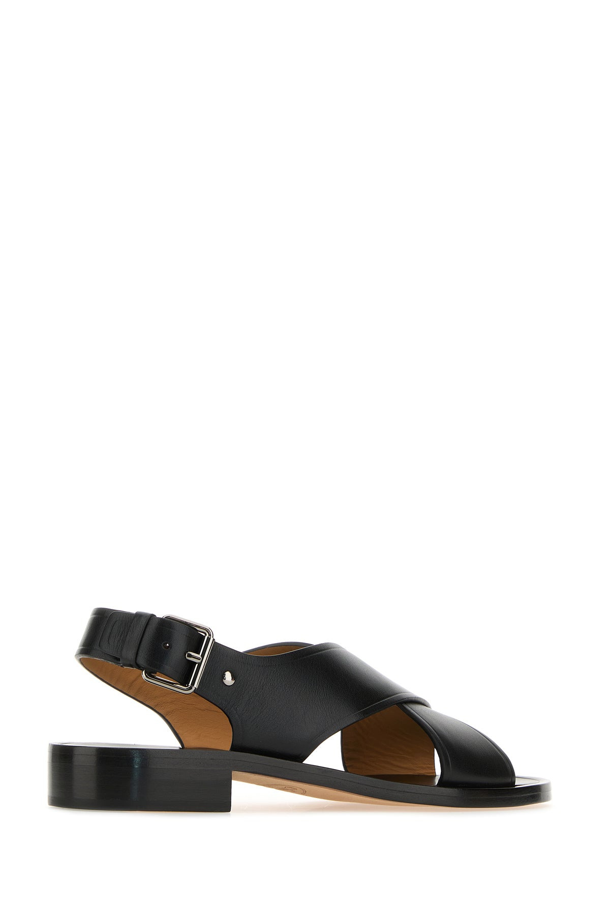 Black leather Rhonda sandals - 3