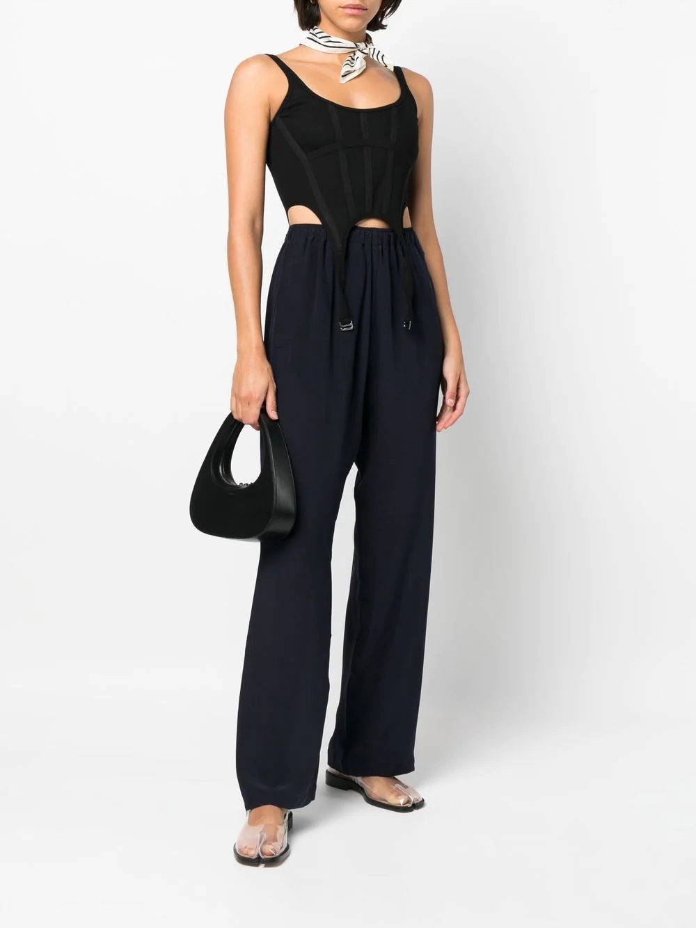 wide-leg high-waisted trousers - 2