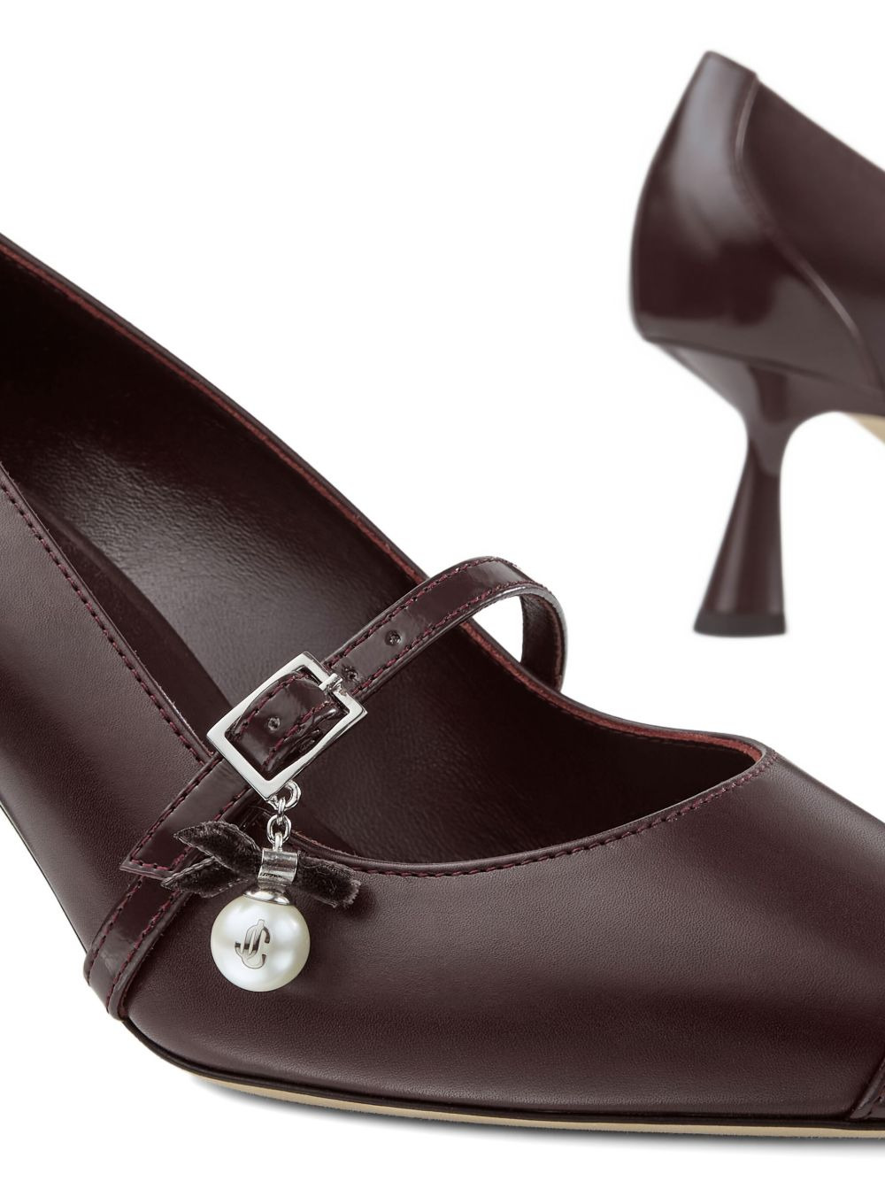 65mm Aren pearl-embellished pointed-toe pumps - 5
