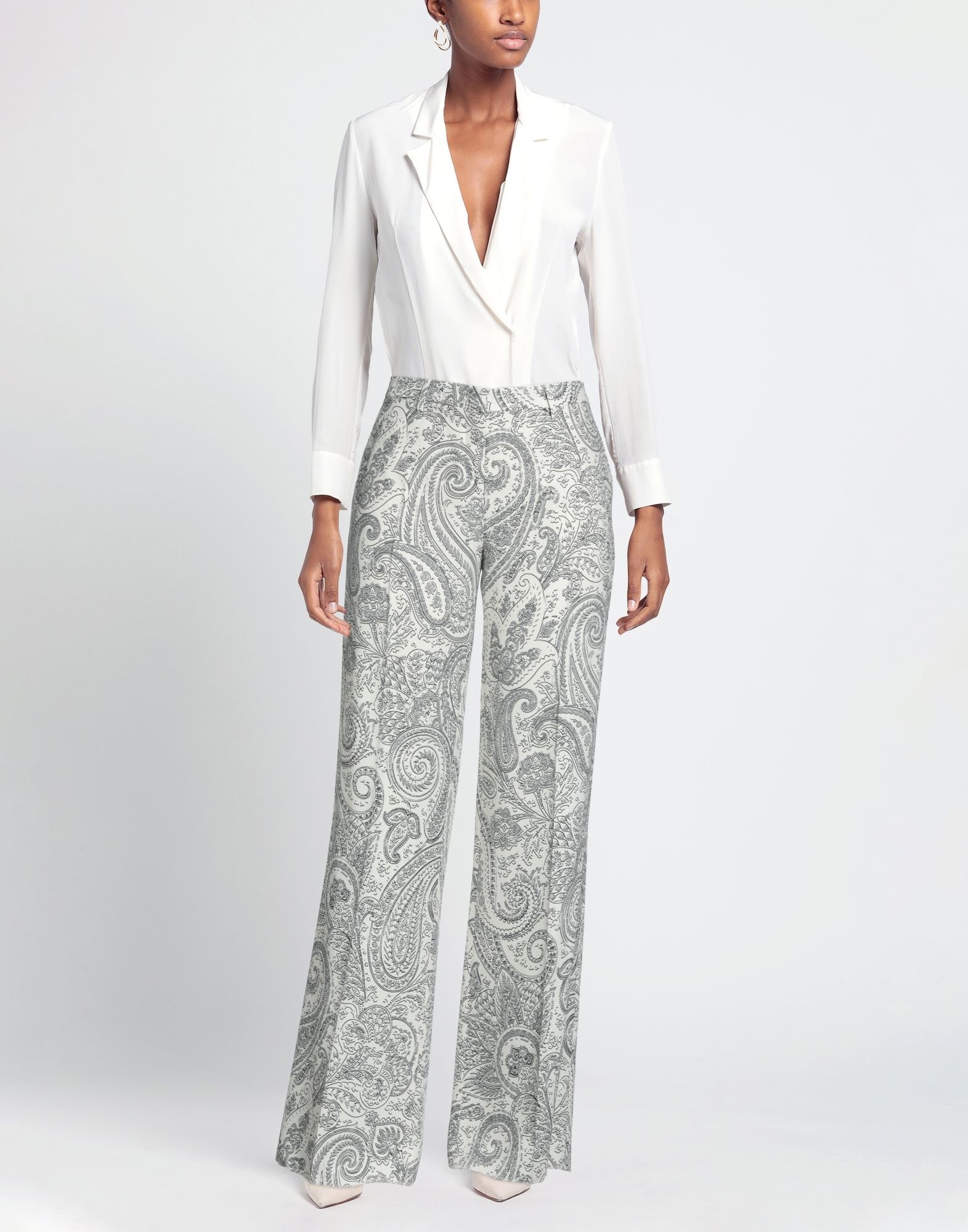White Women's Casual Pants - 2