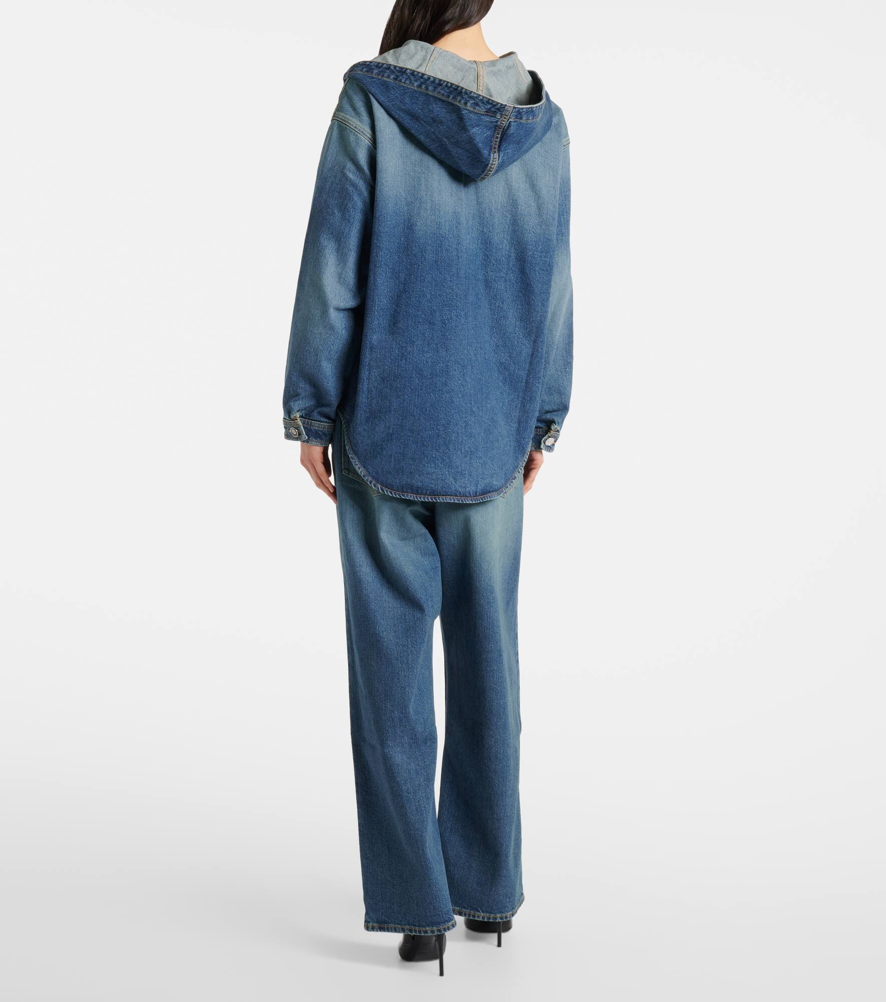 Hooded denim shirt - 3