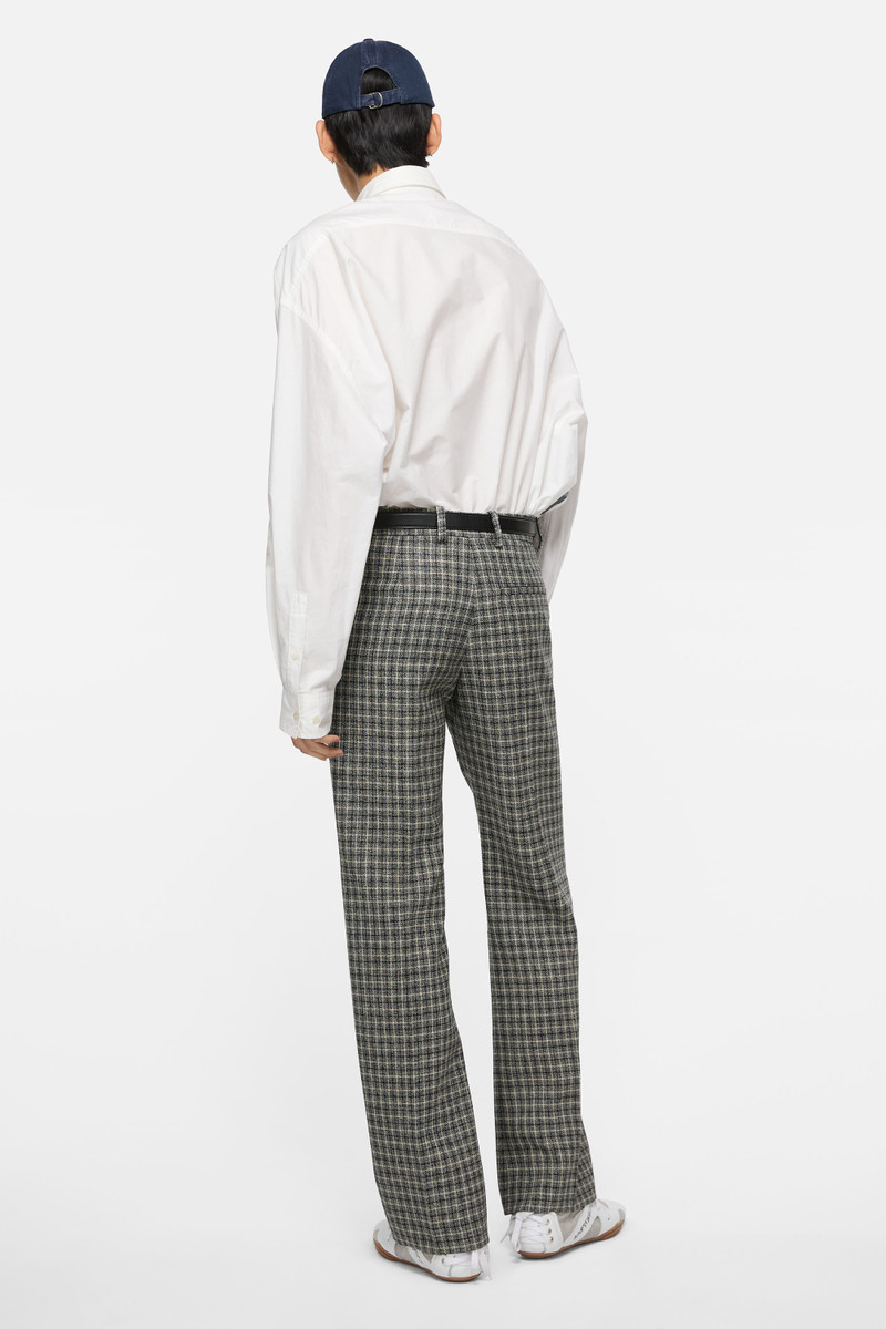 Wool check trousers - Black/white 3
