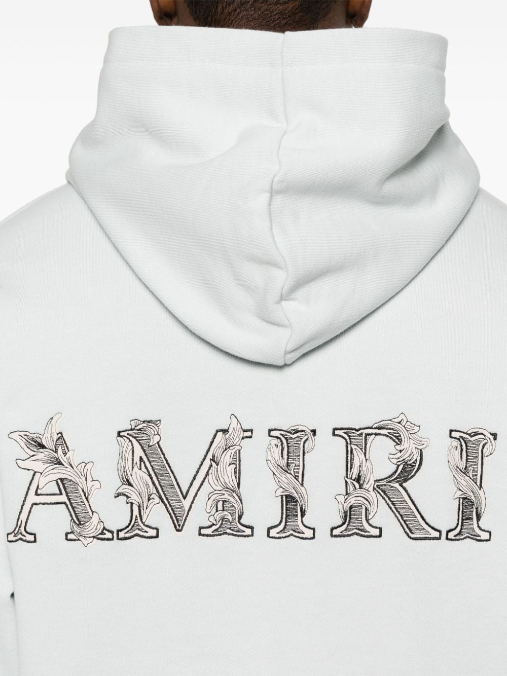 logo-embroidered cotton hoodie - 5