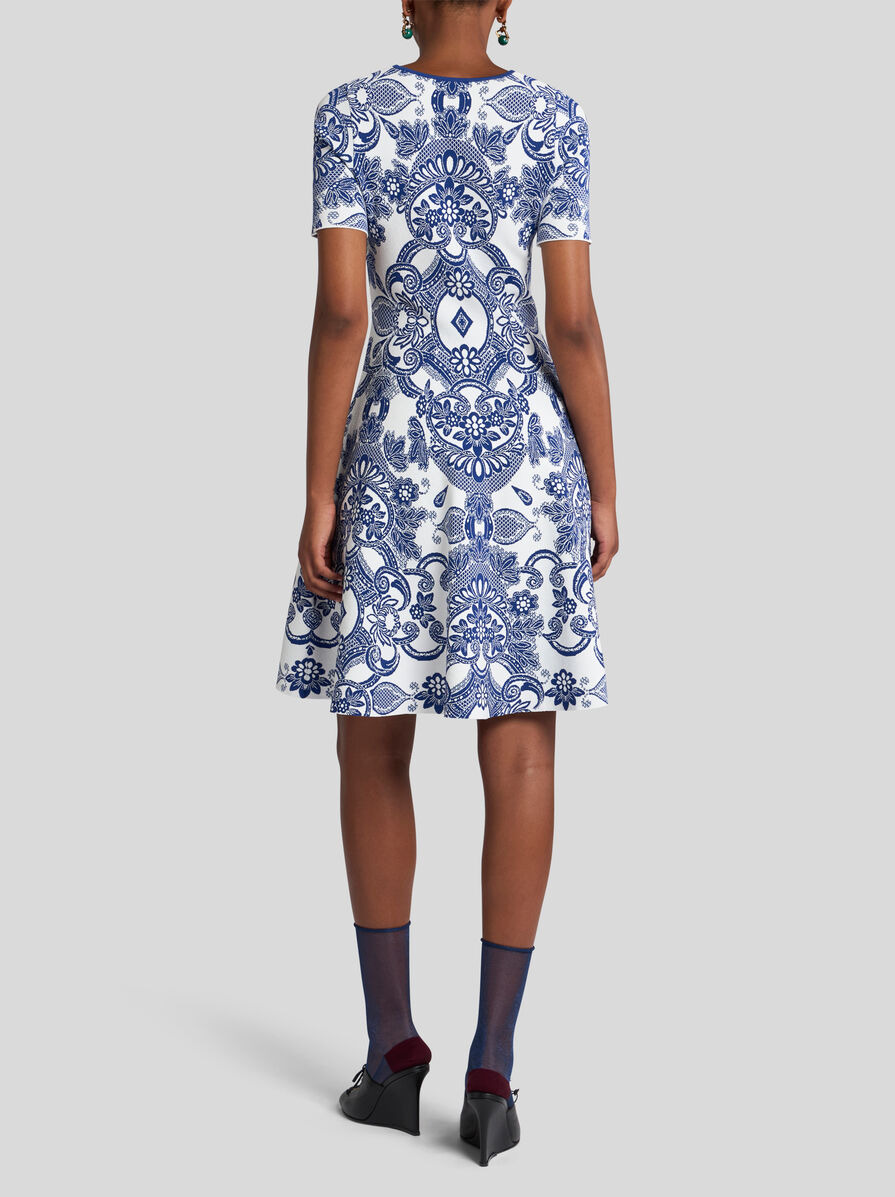 MINI KNIT JACQUARD DRESS - 4