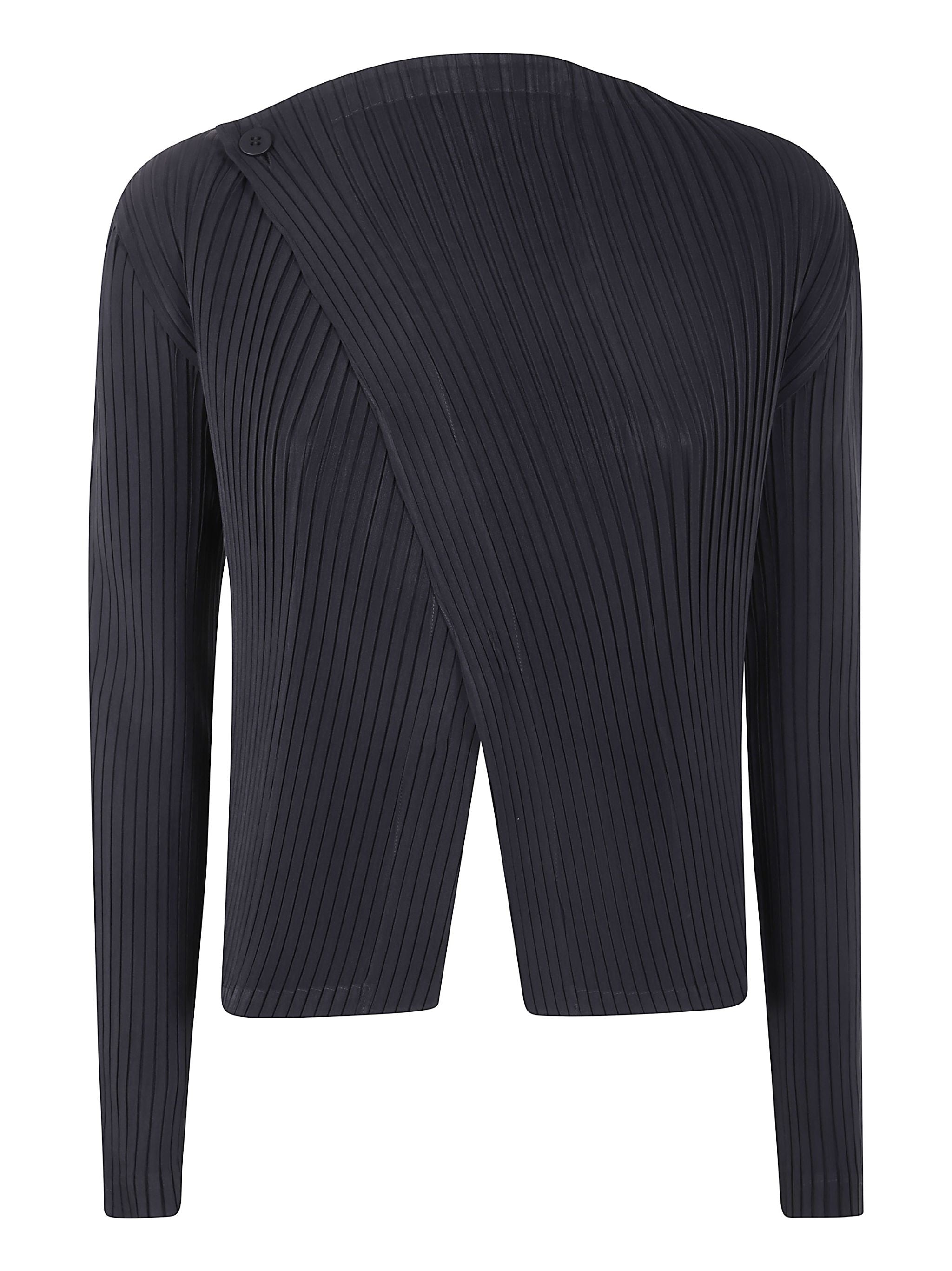 Issey Miyake Women Shadow Study Pleats Solid Cardigan - 3