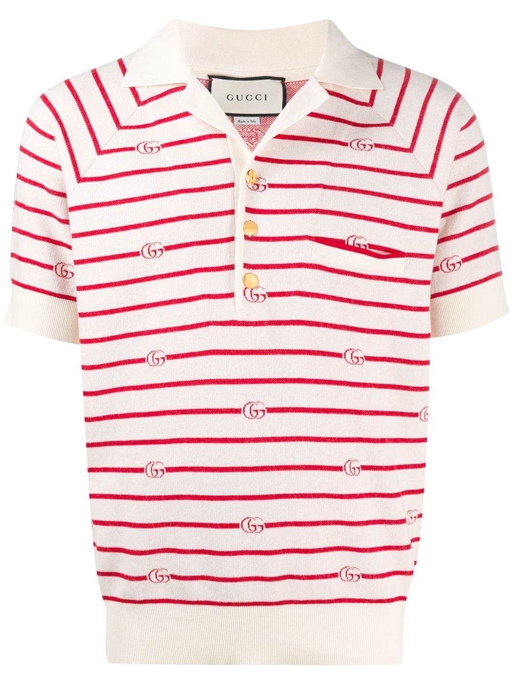 Double G striped polo shirt - 1