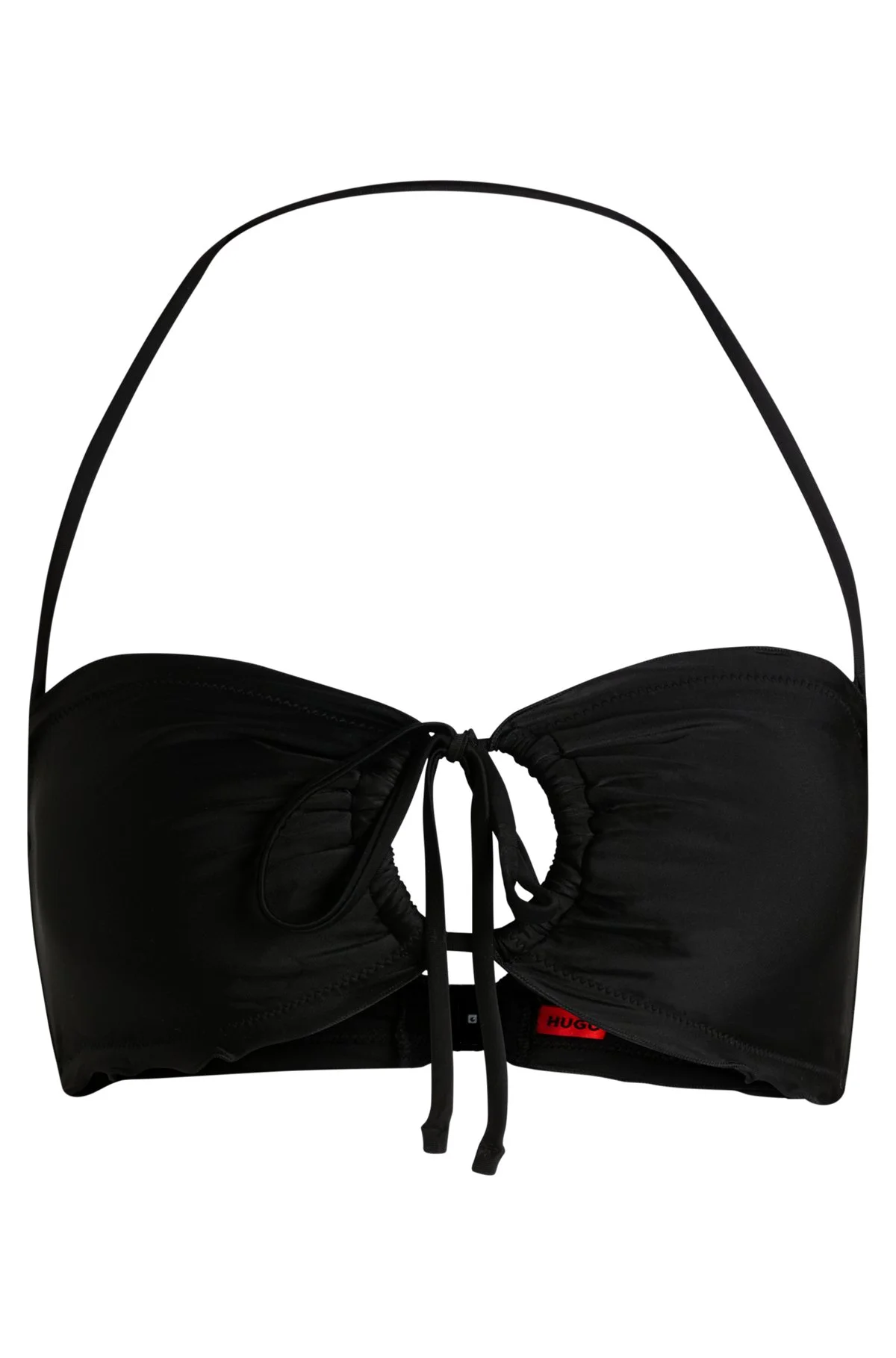 RUFFLE-EDGE BIKINI TOP WITH CUT-OUT DETAIL - 1