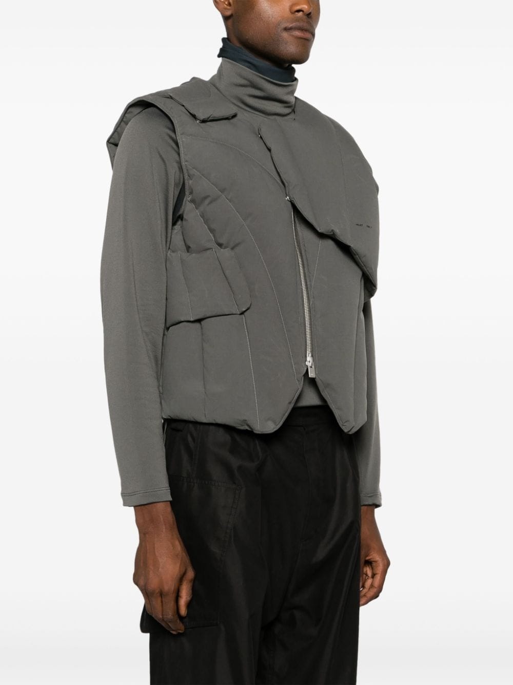 quilted layered vest - 3