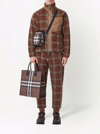 Burberry Vintage check fleece funnel-neck jacket outlook