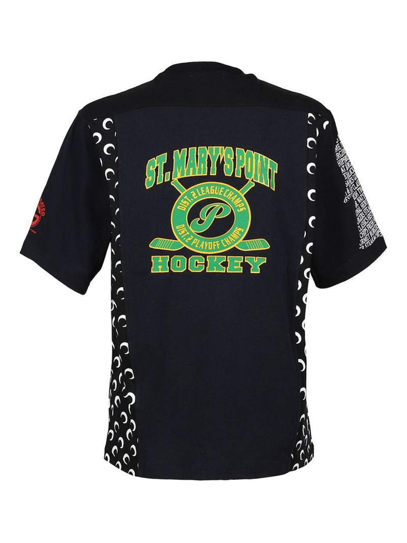 Marine Serre text-print T-shirt outlook