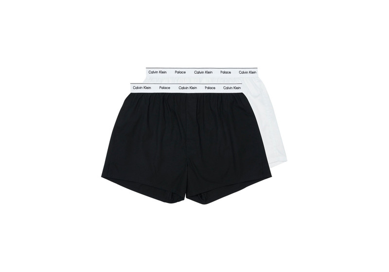 CK1 PALACE WOVEN BOXERS 2PK CLASSIC WHITE / BLACK 1