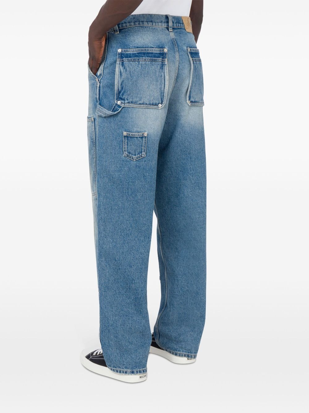 panelled jeans - 3