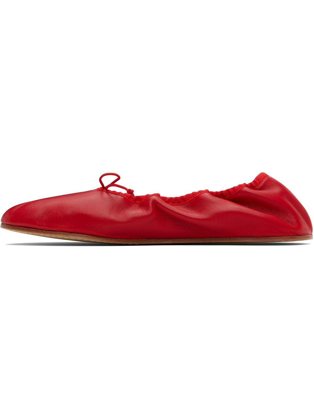 Red Round Ballerina Flats - 3