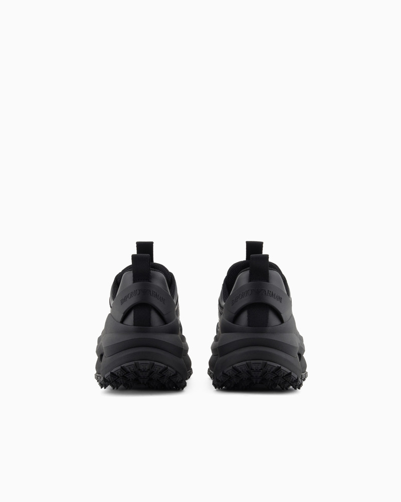 EMPORIO ARMANI CHUNKY LEATHER SNEAKERS outlook