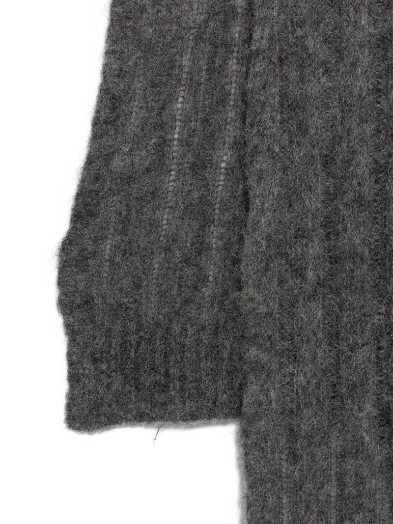 logo-plaque ribbed-knit scarf 3