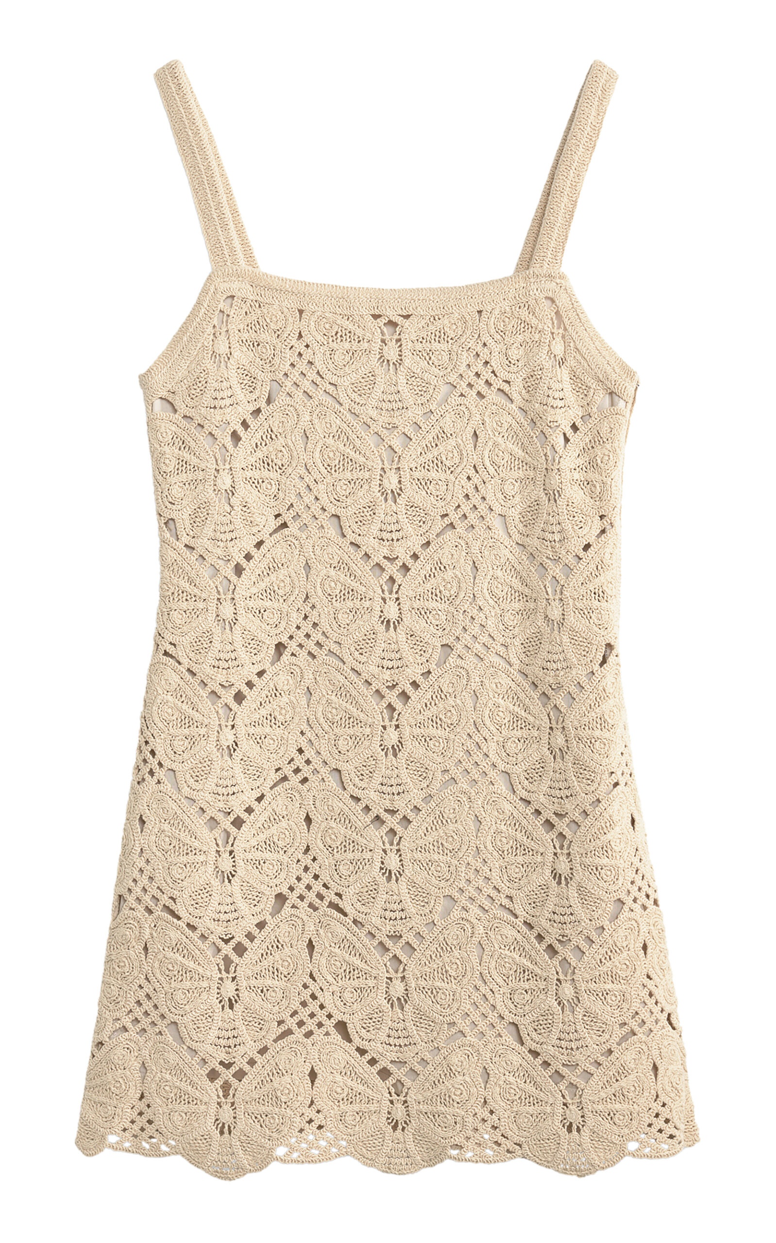 Crochet Knit Dress ivory - 1