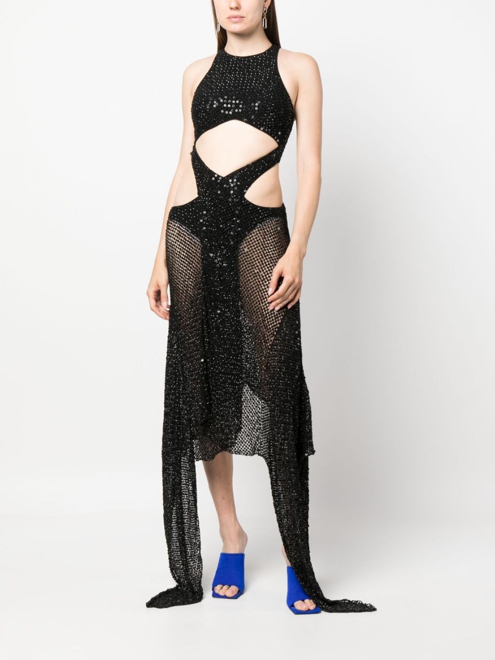 Magnolia sequin-embellished net dress - 2