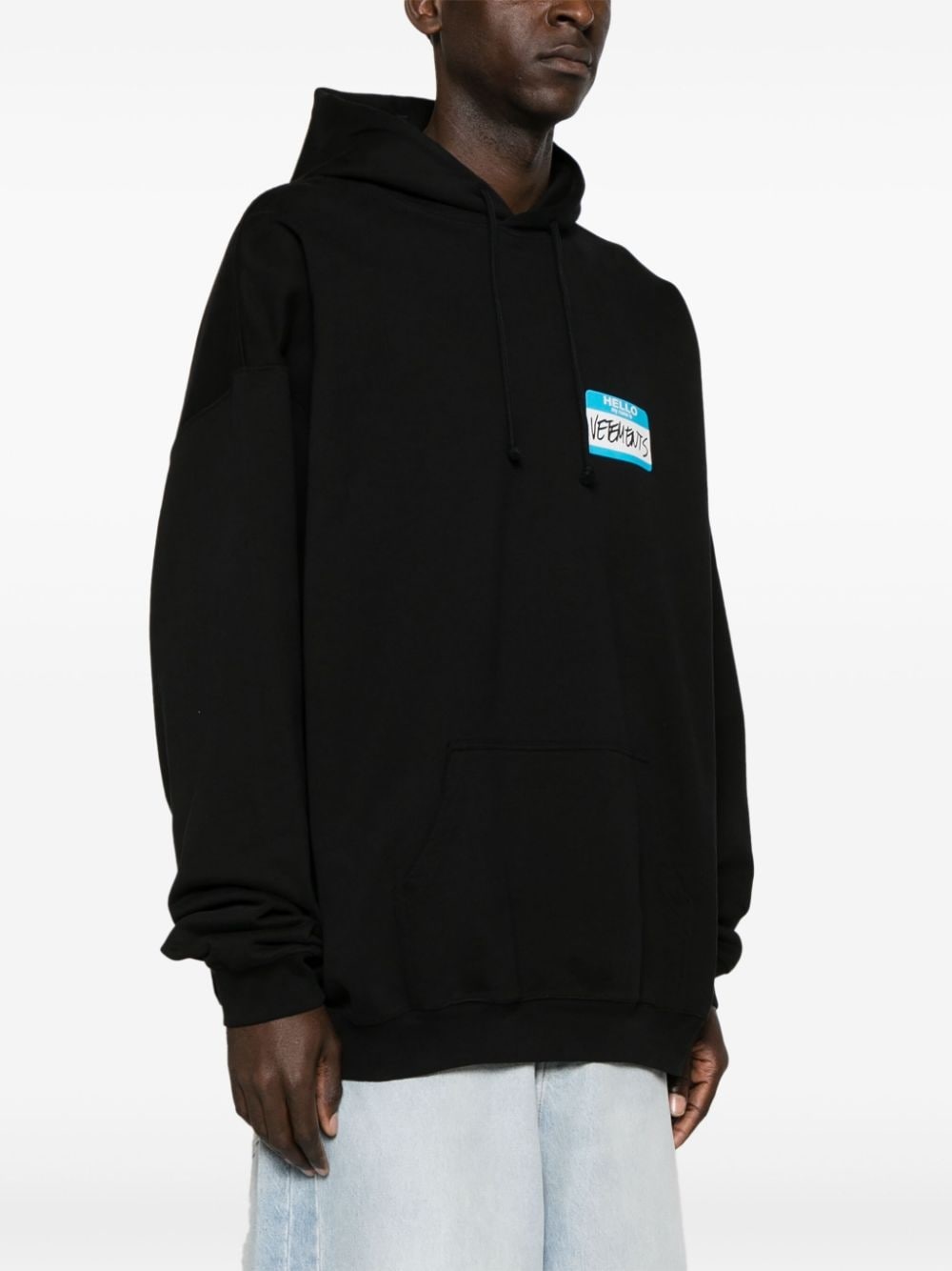 Name-tag printed hoodie - 4