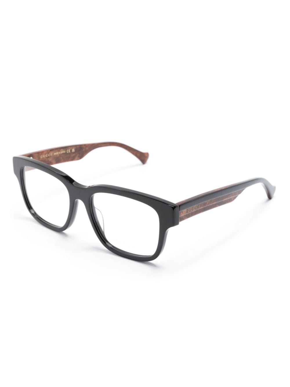 polished square-frame glasses - 2