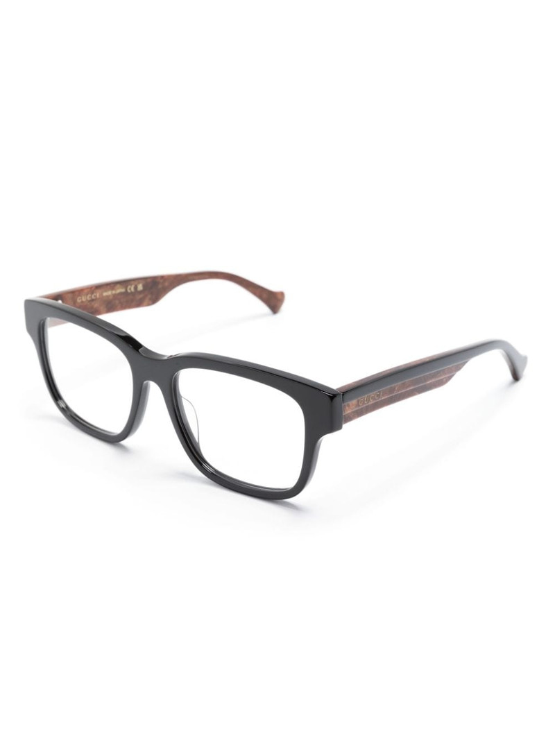 GUCCI polished square-frame glasses outlook
