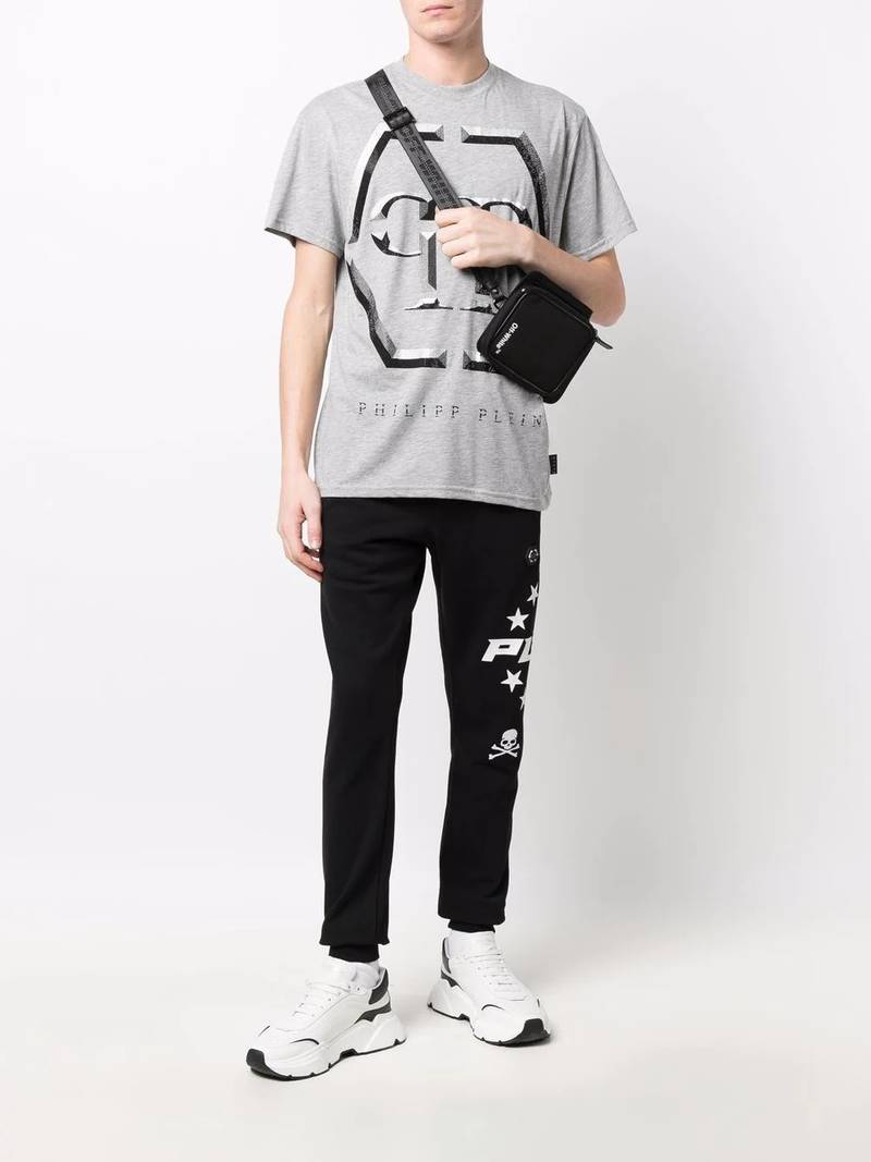 PHILIPP PLEIN embellished-logo T-shirt outlook