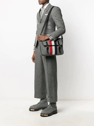 Thom Browne striped felt messenger bag outlook