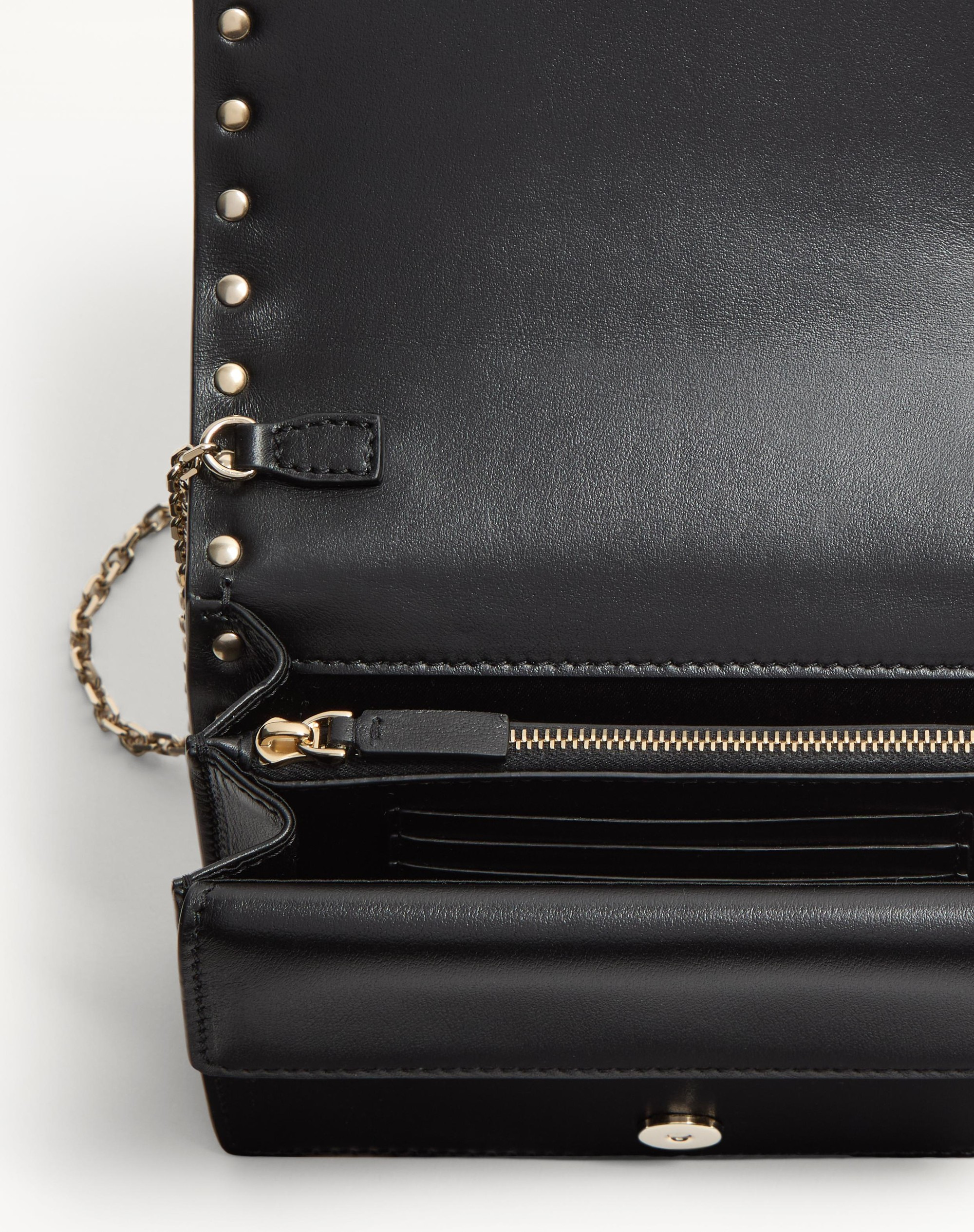ROCKSTUD CALFSKIN CHAIN POUCH - 5