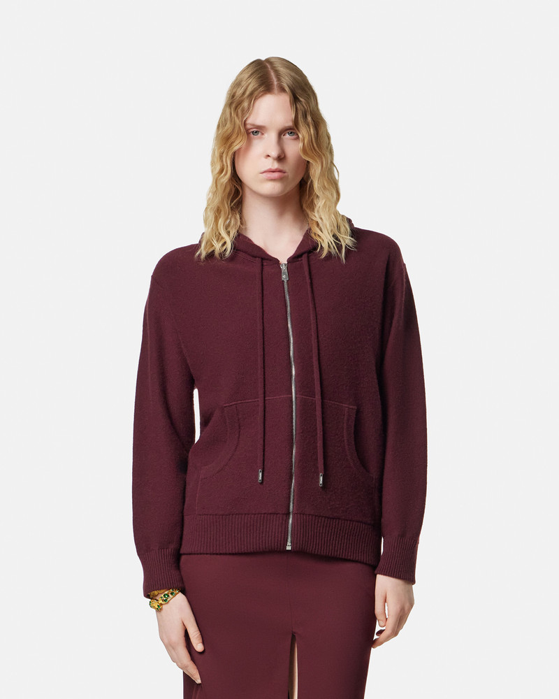 Cashmere-Blend Medusa Zip Hoodie 4